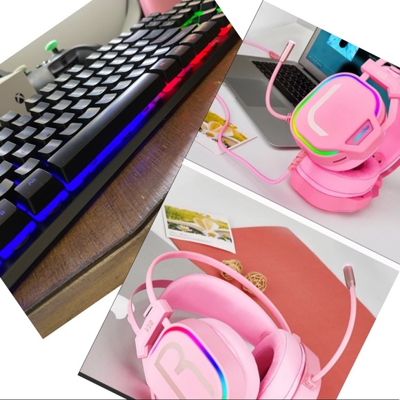 Other - BUNDLE OF PINK RGB HEADSET AND RGB KEYBOARD